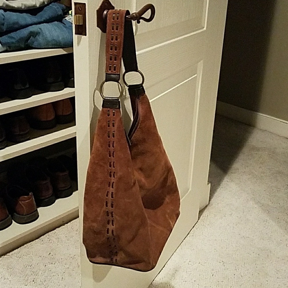 Express Brown Suede Handbag